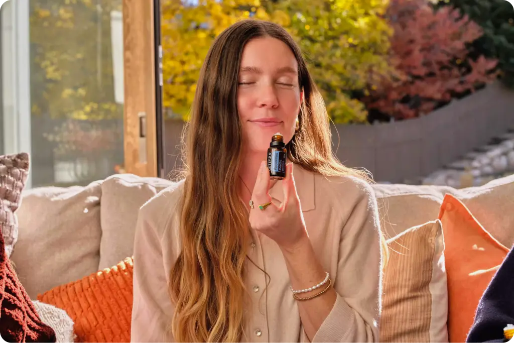 Nyugodt pillanat illóolajjal, otthoni környezetben